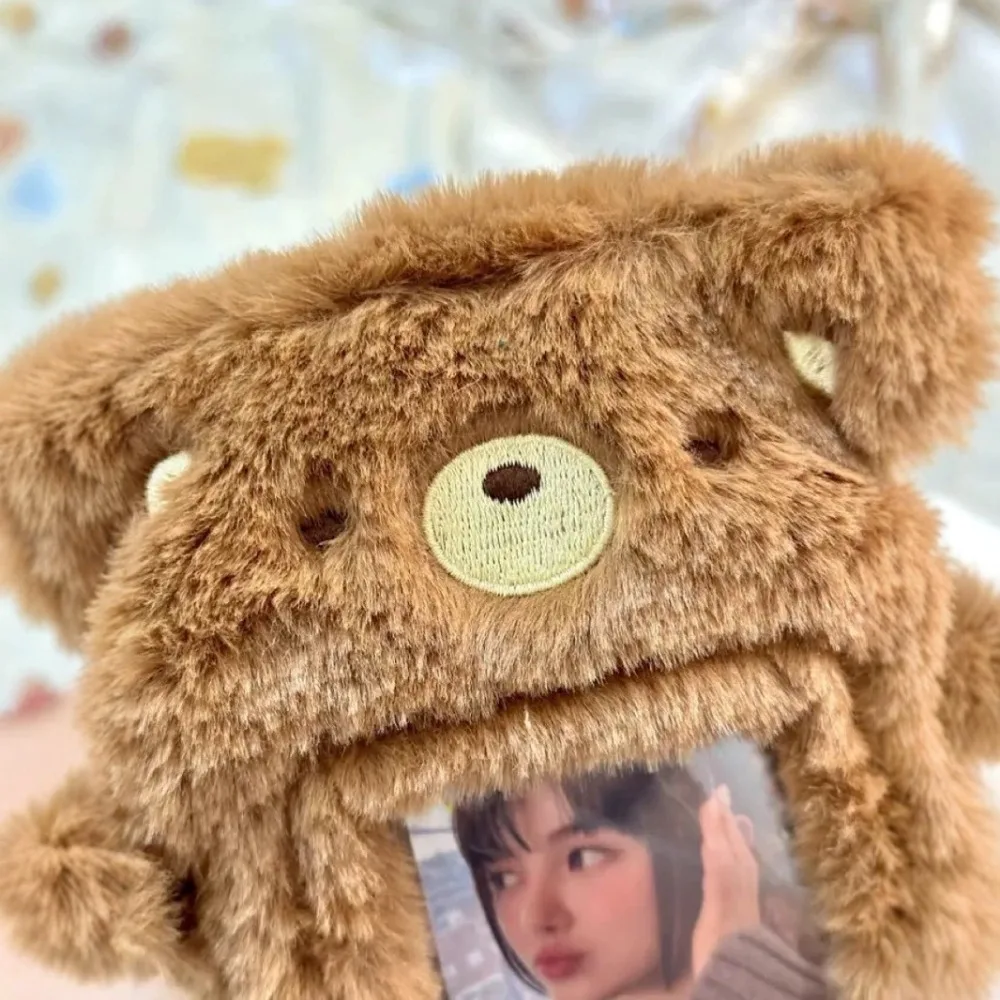 多機能フォトカードケースクマ/ウサギ/ひよこかわいいフォトカードホルダー漫画ぬいぐるみバスドアカードスリーブ学校オフィス