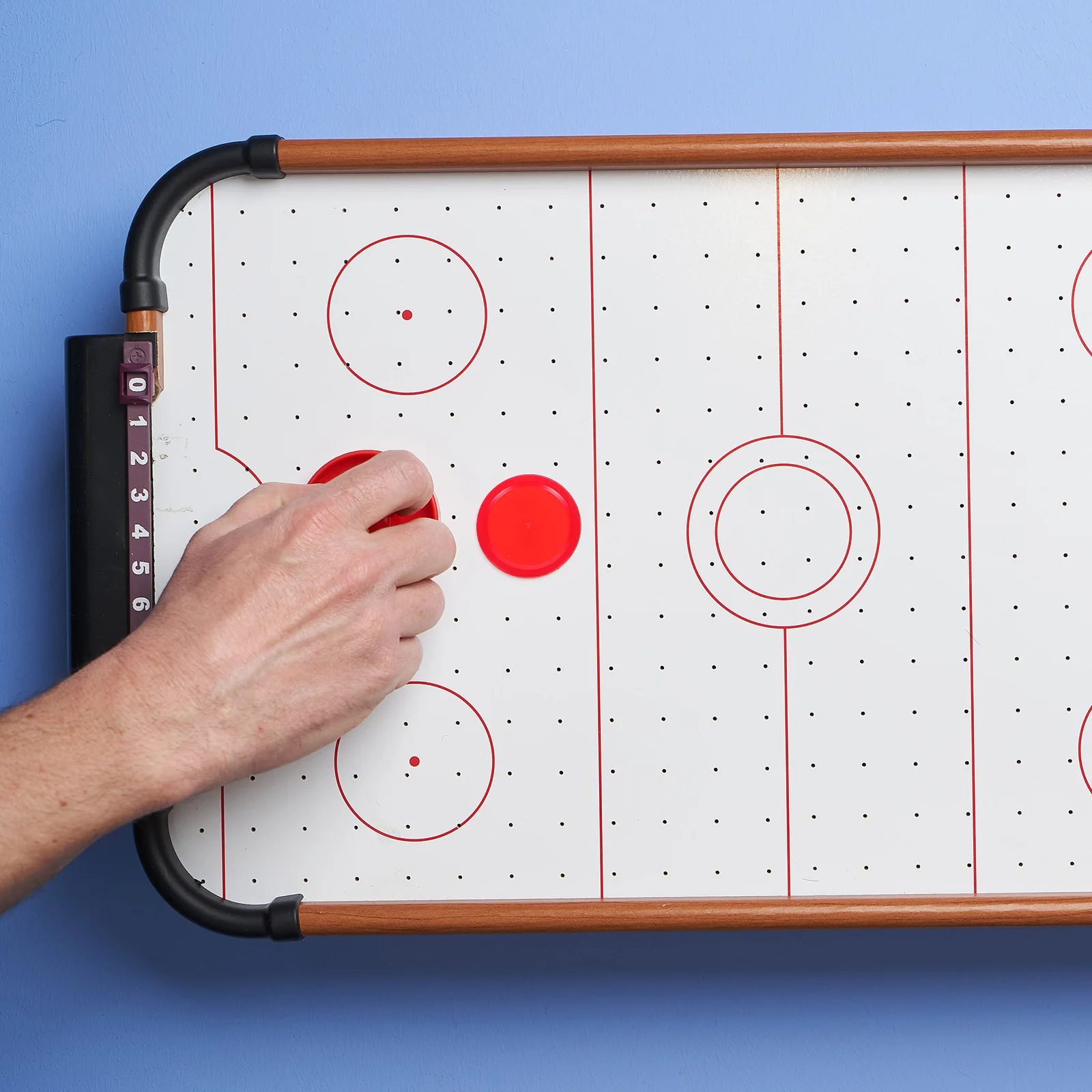 4 pezzi di ricambio per dischi da hockey ad aria, 50 mm, dimensioni standard, set rigido e durevole per tavoli da gioco, include gancio per hockey ad aria con fondo in feltro