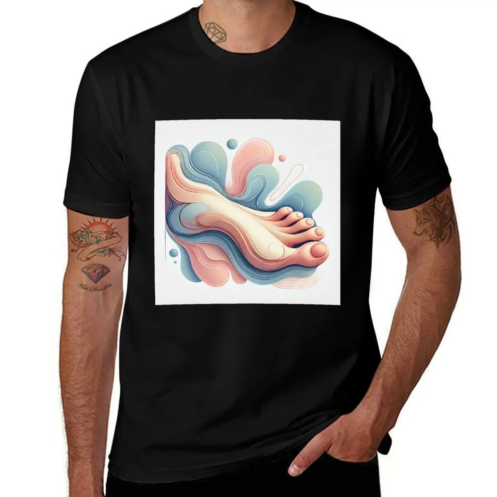 

abstract foot T-Shirt baggy shirts T-shirts man designer shirts T-shirts for men cotton