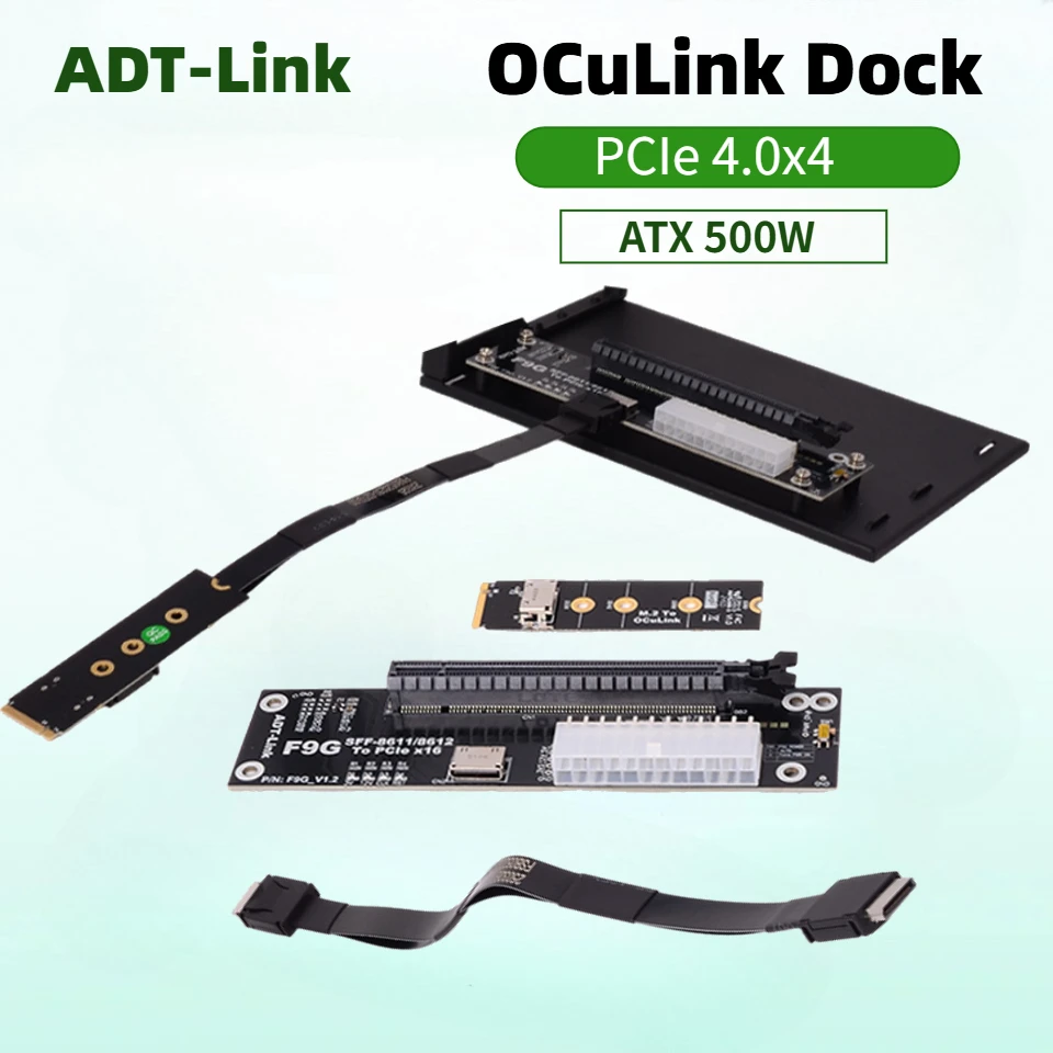 New eGPU OCuLink GPU Dock PCIe 4.0 x4 64Gbps Laptop PC to External Video Graphics Card M.2 Oculink to PCI-E X16 RTX4090 RX7900xt