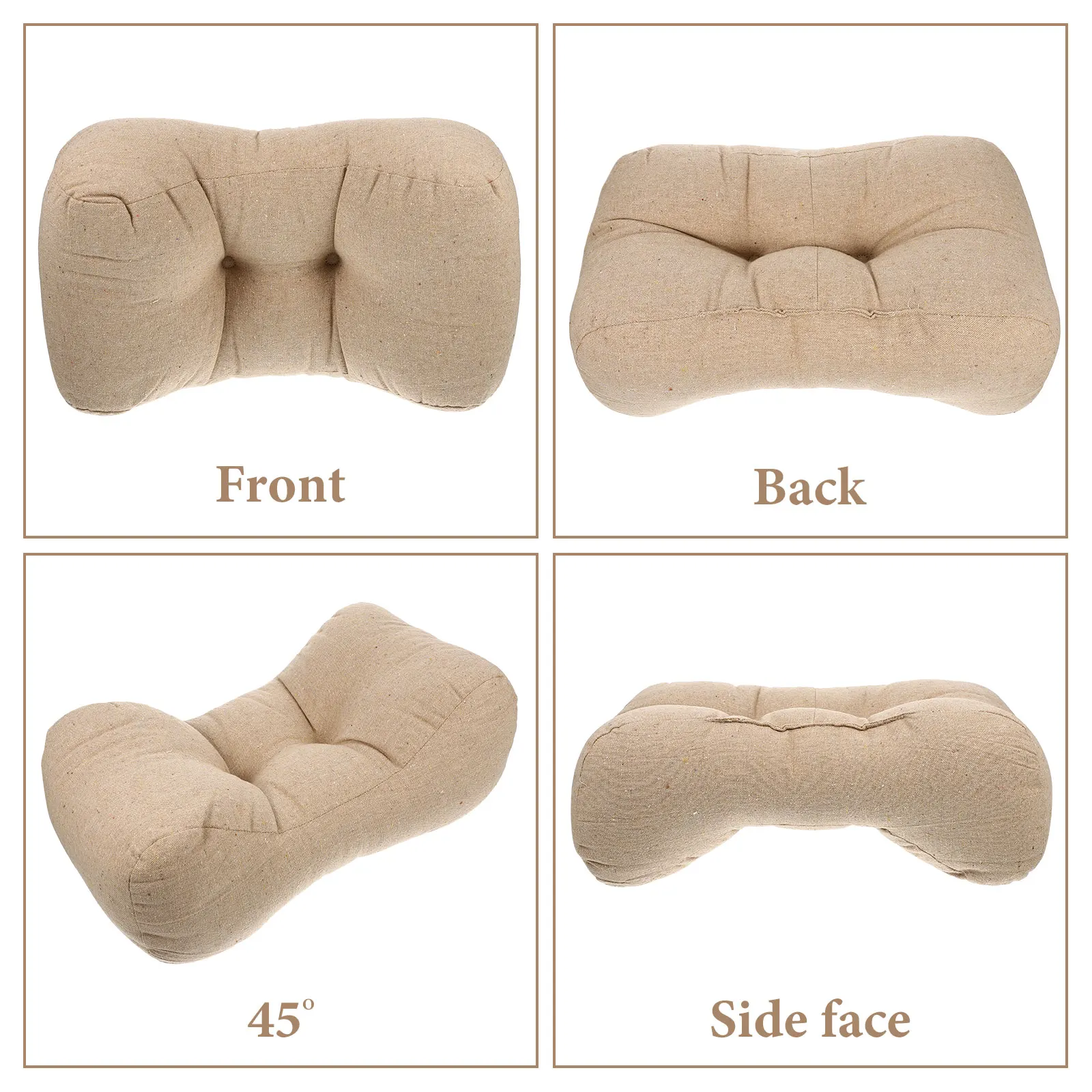 

Ergonomic Lumbar Support Pillow Car Seat Back Cushion PP Cotton Beige Office Chair Driving Relief Lower Back Pain Practical