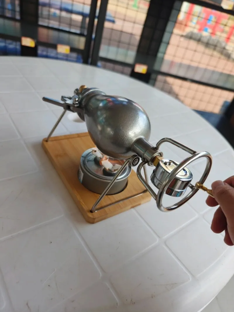 Hand Popcorn Machine 340-400ML Open Firing Popcorn Puffing Machine Stainless Steel Mini Popper
