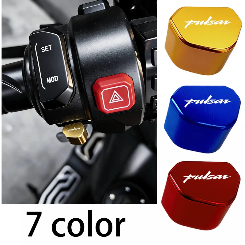 Botón de interruptor CNC para motocicleta, interruptor de señal de giro, tapa de llave 2026 para Bajaj Pulsar 200NS RS AS 150 180 Dominar 400, aluminio