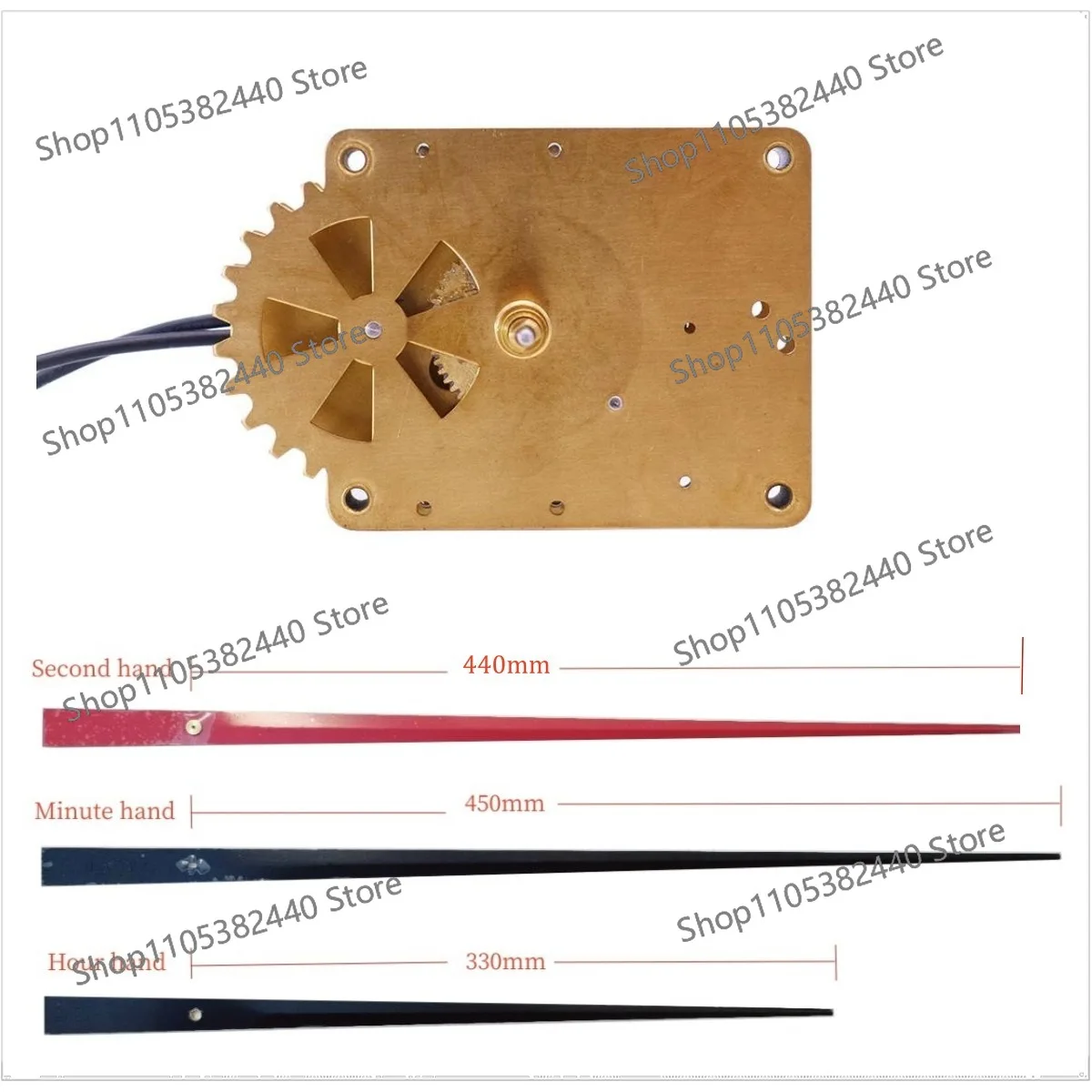 Super large wall clock movement 220V metal gear power clock movement with 45cm long hands and large torque clock movement