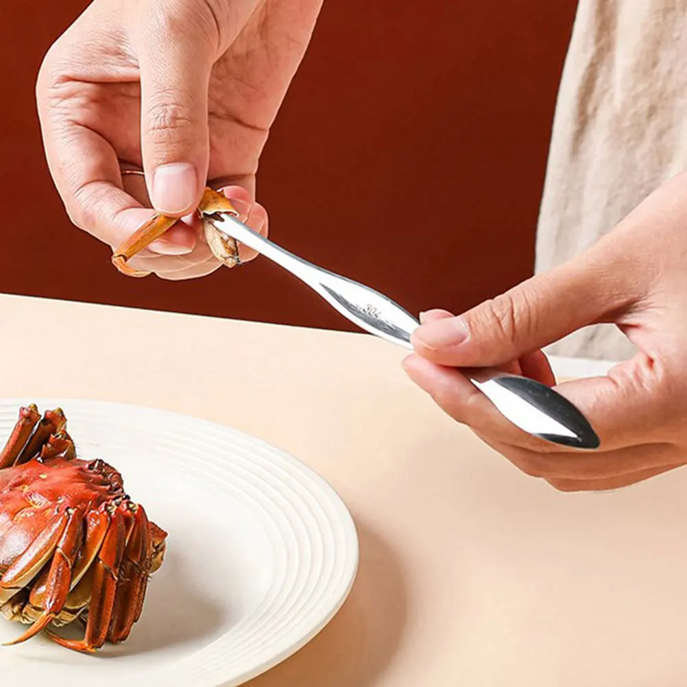 

1Set Crab Eating Tool Set Metal Crab Leg Crackers Seafood Plier Picks Household Seafood Tools for Party and Kitchen Use