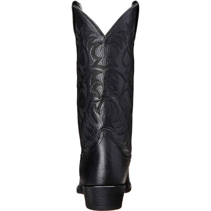 Handmade Men Cowboy Boots Embroidery Western Boots Pointed-toe Mid-calf Male Boots New Slip on Men Riding Boots Zapatos Hombre
