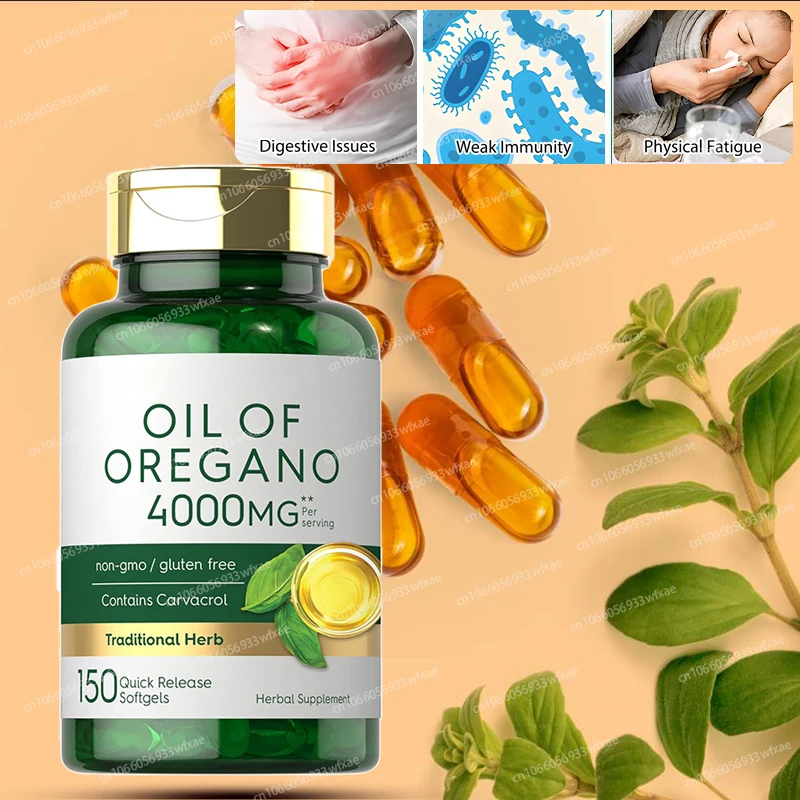 

Oil Of Oregano 150Softgels Immune Support & Antioxidant Supplement Reduce Inflammation Promotes Digestive Health