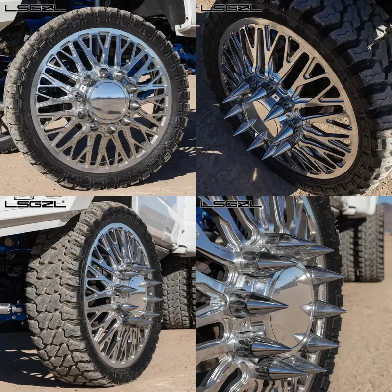 i Forged Polish Dually Wheel for Pickup Truck chevy F350 F450 3500 8x180 8x200 8x210 10x225 10x285.75 8x6.5 20 22 24 26 Inch