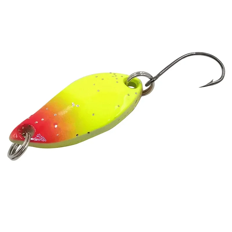 OUTKIT 5pcs/lot 5g 3cm Fishing Tackle Bait Fishing Metal Spoon Lure Bait For Trout Bass Spoons Small Hard Sequins Spinner Spoon