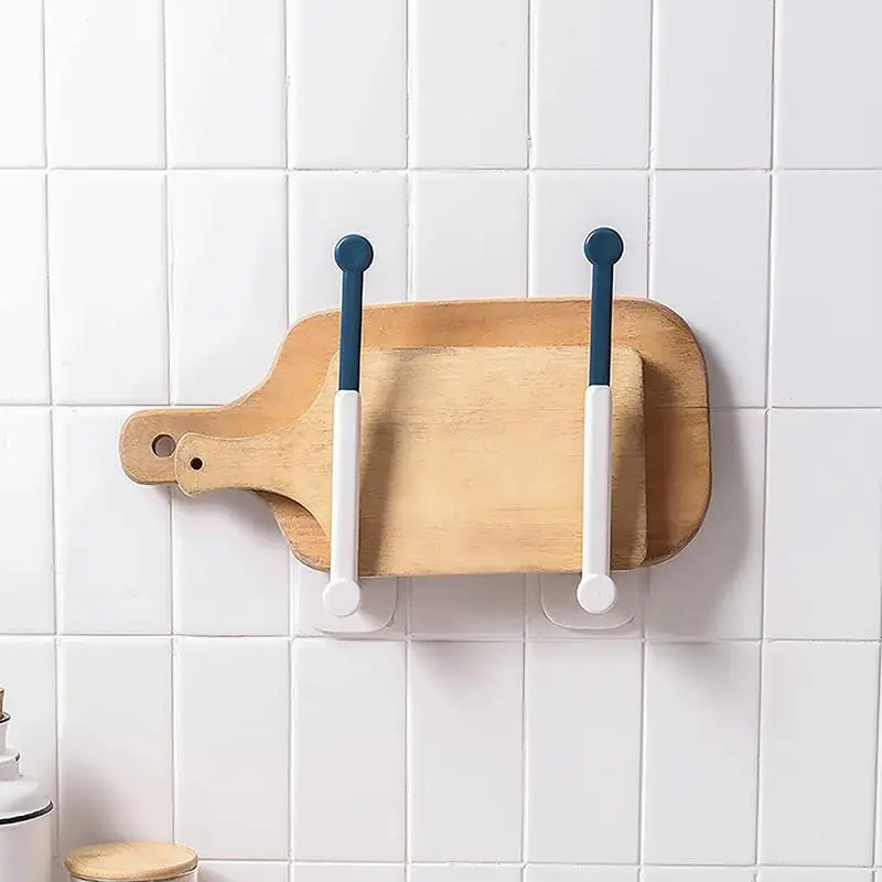 Gancho de pared adhesivo para armario, colgador en forma de L, dispositivo de cocina telescópico para organización de paños de platos y dormitorio