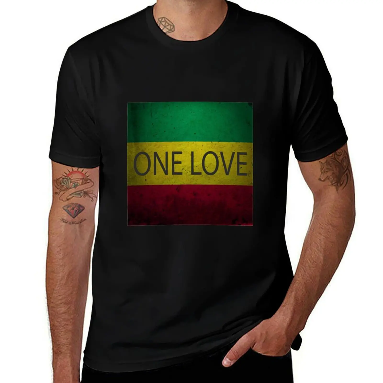 One Love Rasta Jamaican Reggae Style - Gift For Fans T-Shirt Big and Tall Solid Color T-Shirt
