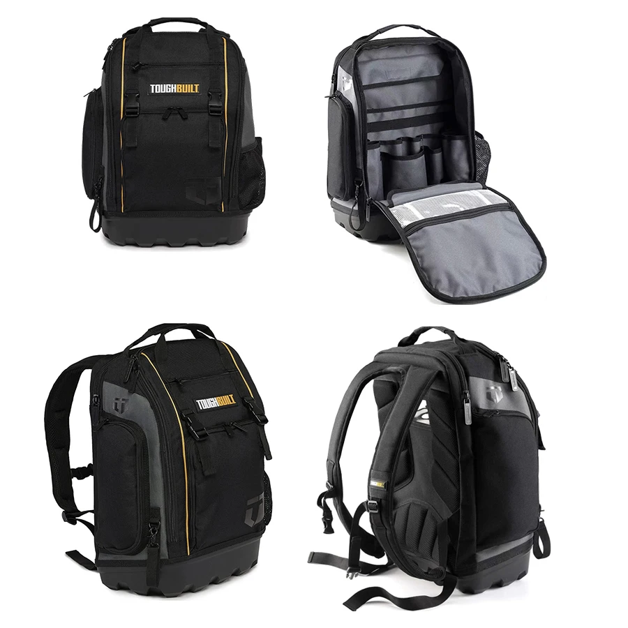 TOUGHBUILT TB-66C Waterproof Hard Bottom Tool Backpack Wear-resistant Electrician Maintenance Backpack Tool Bag Tool Pouch