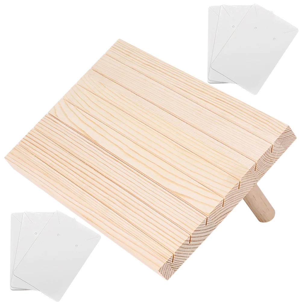 

Набор из 1 шт. деревянной подставки для серег, органайзер для украшений, настольная подставка для серег, устойчивое хранение, держатель для ювелирных изделий