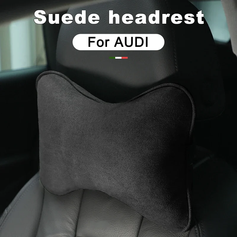 

Suede Car Neck Pillow for AUDI A1 A3 A4 A5 A6 A8 Q3 Q4 Q5 Q7 RS5 RS6 RS7 SQ5 TT e-tron -Headrest Cushion for Auto Seat Accessory