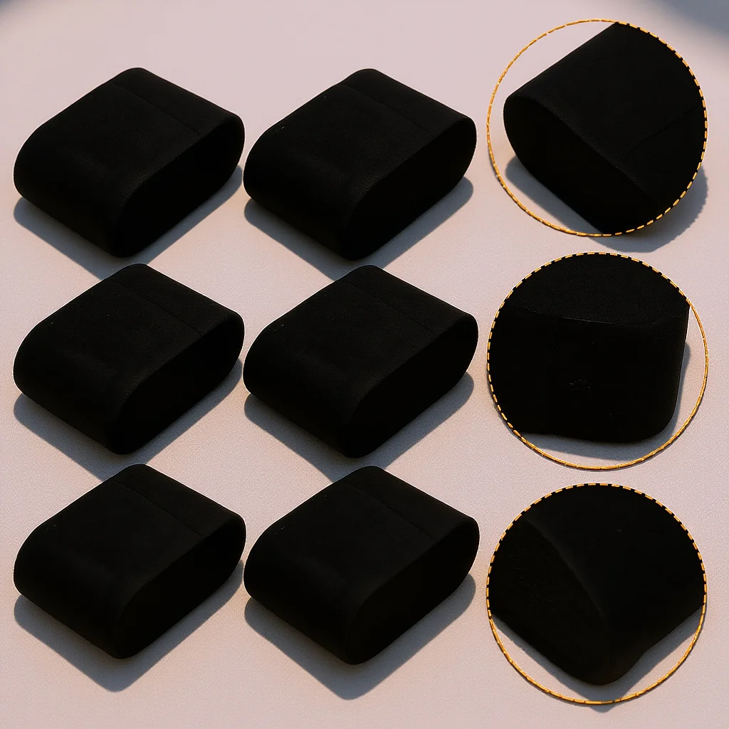 

6pcs Watch Pillow Black Jewelry Display Cushions For Bracelet Bangle Holder Stable Stand Packaging Gift Box Party Supplies