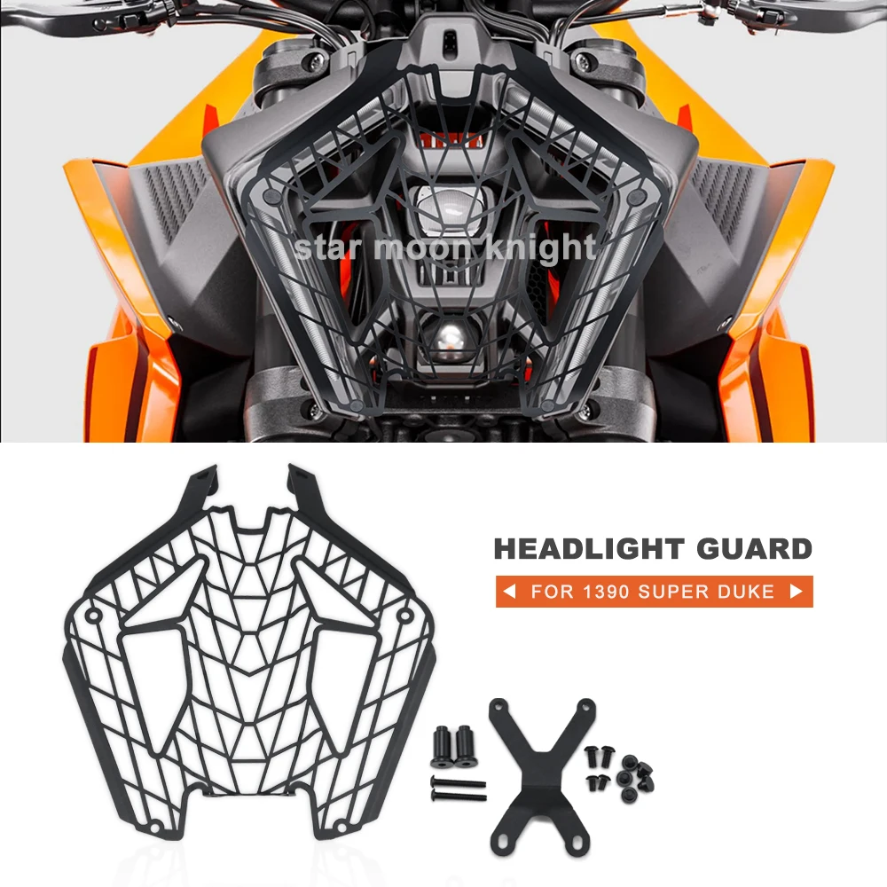 Motorcycle Front Headlight Protection Grille Head Light Guard Protector Cover For 1390 Super Duke R Evo 2024- Accessories