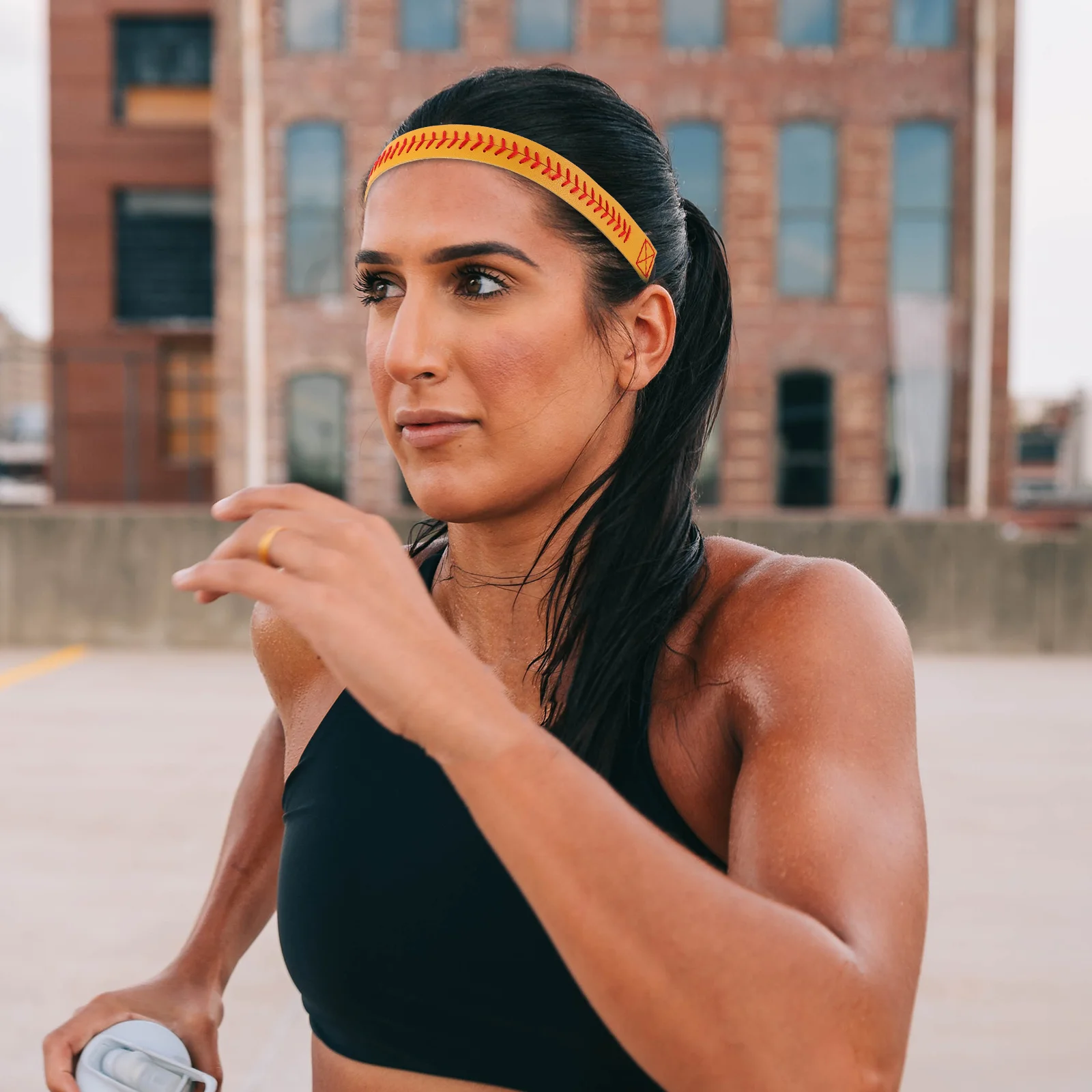 

Handmade Baseball Pattern Elastic Sports Headband Hair Accessory Comfortable Fit for Daily Wear Athletic Sport Style