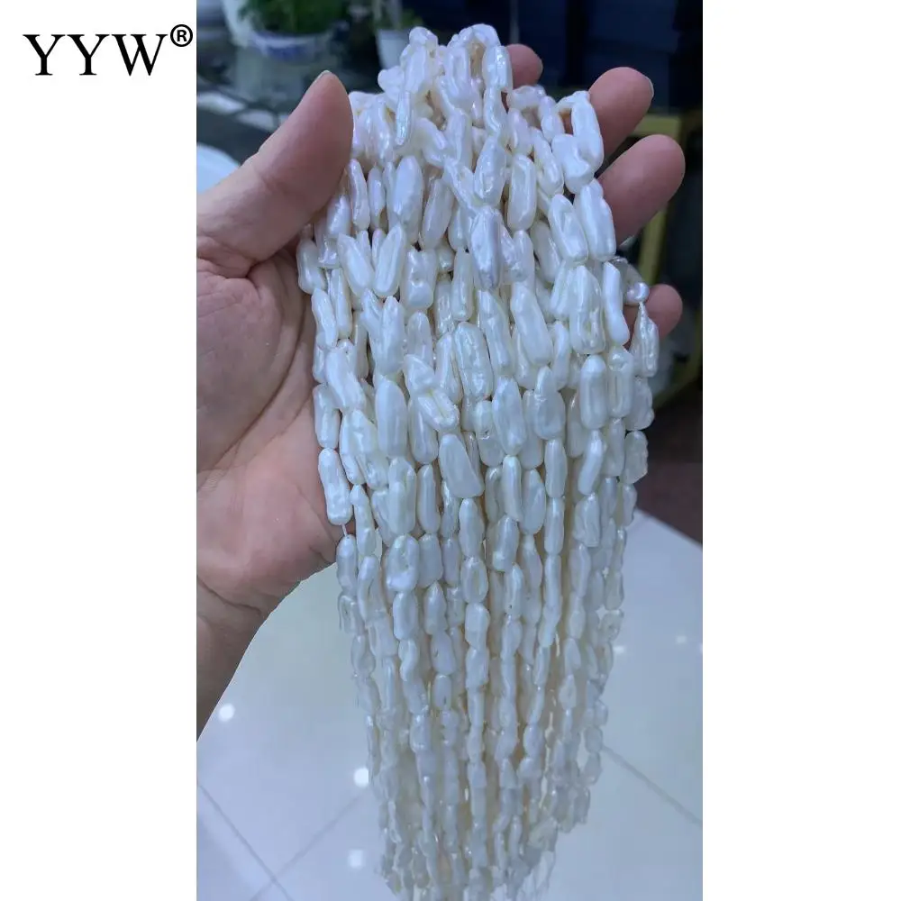 

Cultured Baroque Freshwater Pearl Beads White Approx 38 Cm Strand Strip Wholesale Pearls Jewelry Making Diy Necklace Bracelet