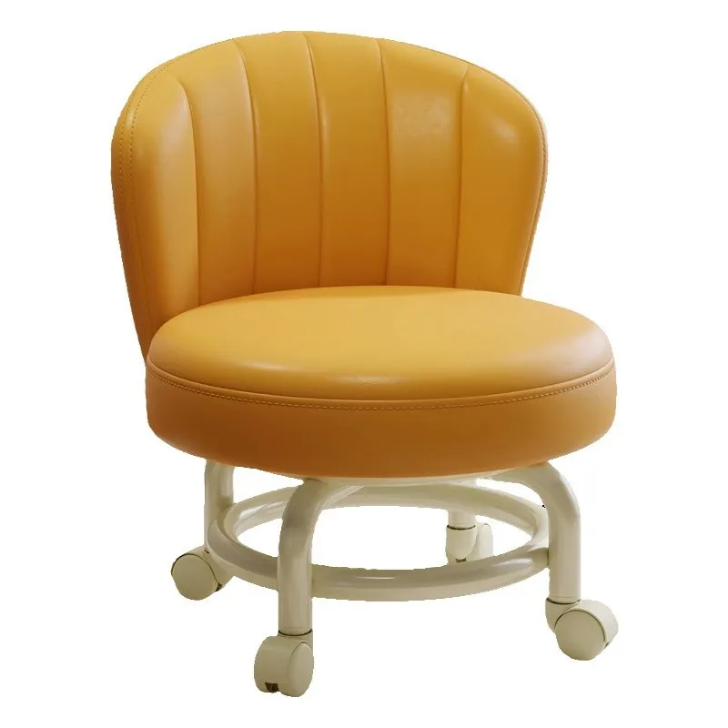 Smallhousehold pulley small roundliving room lowwith wheels small bench entry shoe change stool back chair