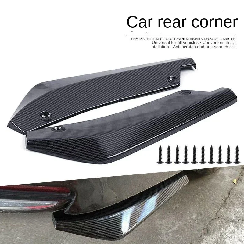 

Car Front Rear Bumper Strip Lip Spoiler Diffuser Splitter Scratch Protector Carbon Fiber Winglets Side Skirt Extension Universal