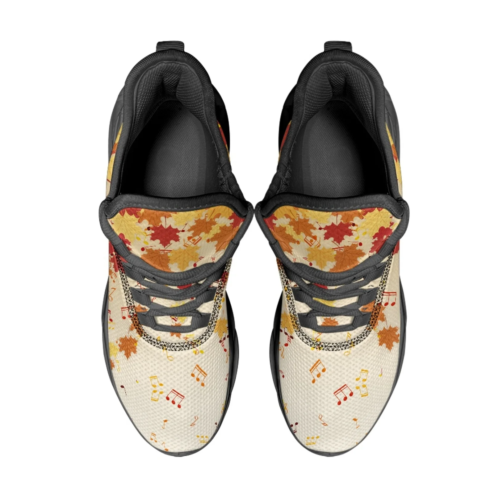 PENSTROLL PENSTROLL Maple Leaf Music Note Mens Fashion Sneakers, Mesh Shoes for Students and Work, Fall Fashion 2026 All Season