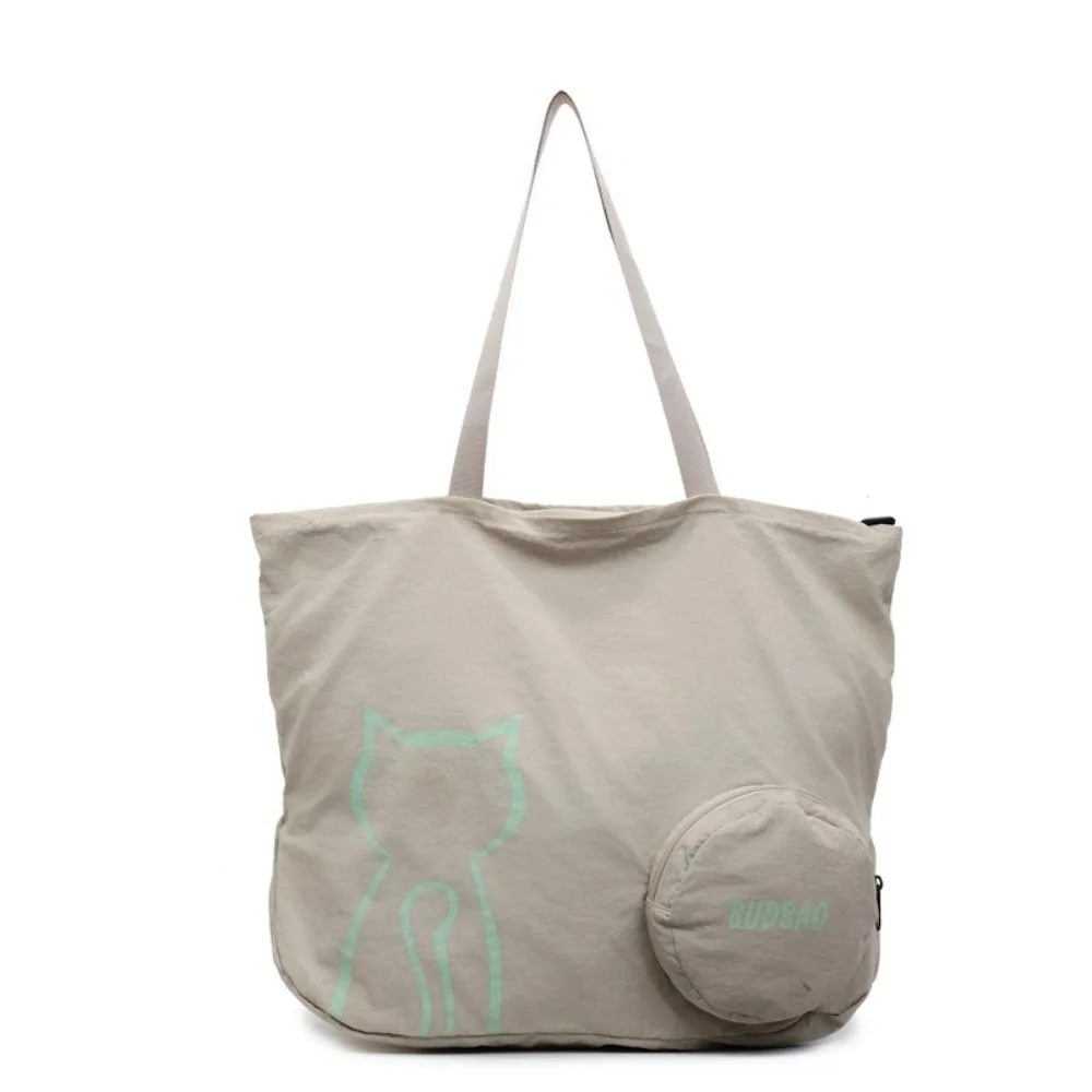

Fashion Stylish Women's Tote Bag Large Capacity Leisure Cat Shoulder Bag Casual Versatile Commute Handbag With Small Bag