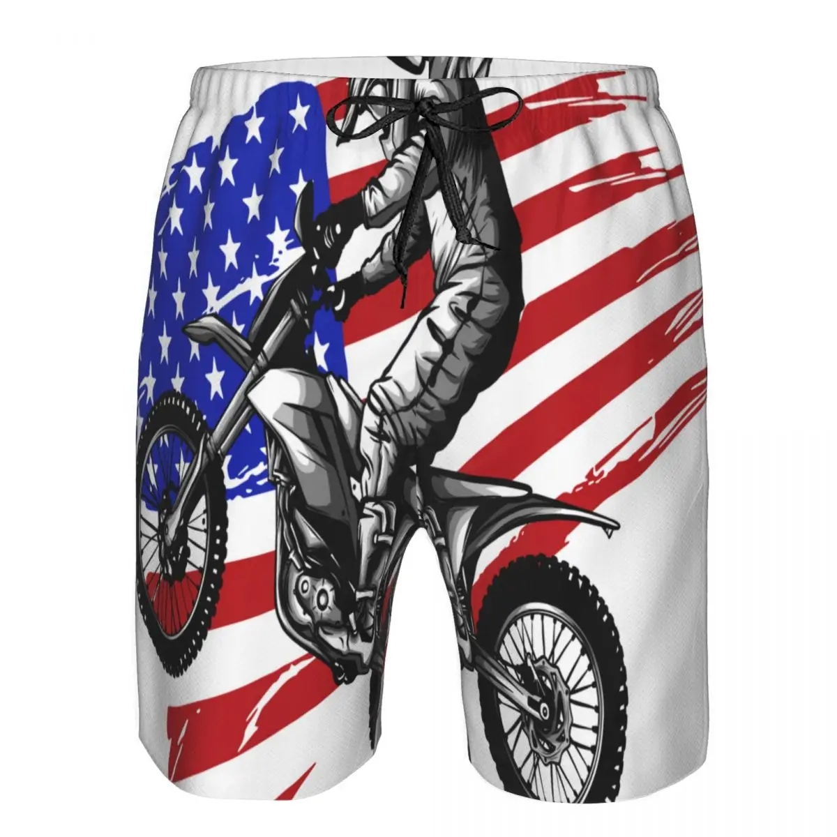

Mens Swimming Shorts Swimwear American Motocross Motorcycle Print Men Trunks Swimsuit Beach Wear Boardshorts