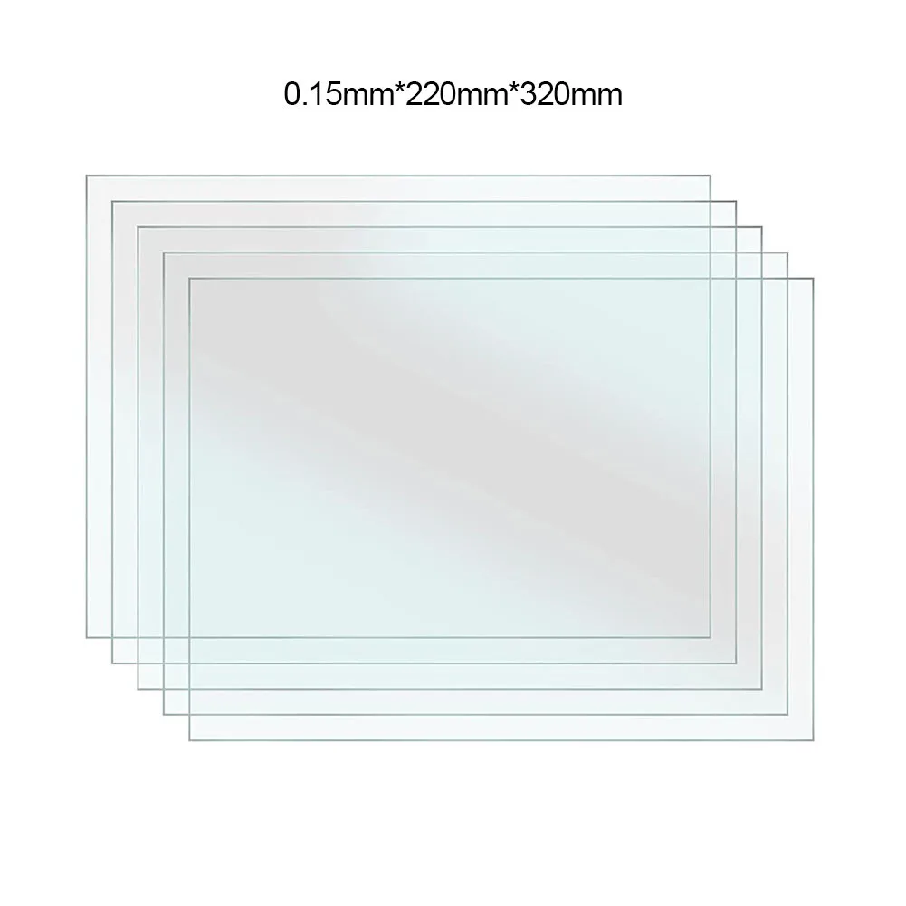 Large 5PCS FEP Release Film 220*320mm 0 15mm Thickness for 3D Printing Excellent Light Transmittance and Non Properties