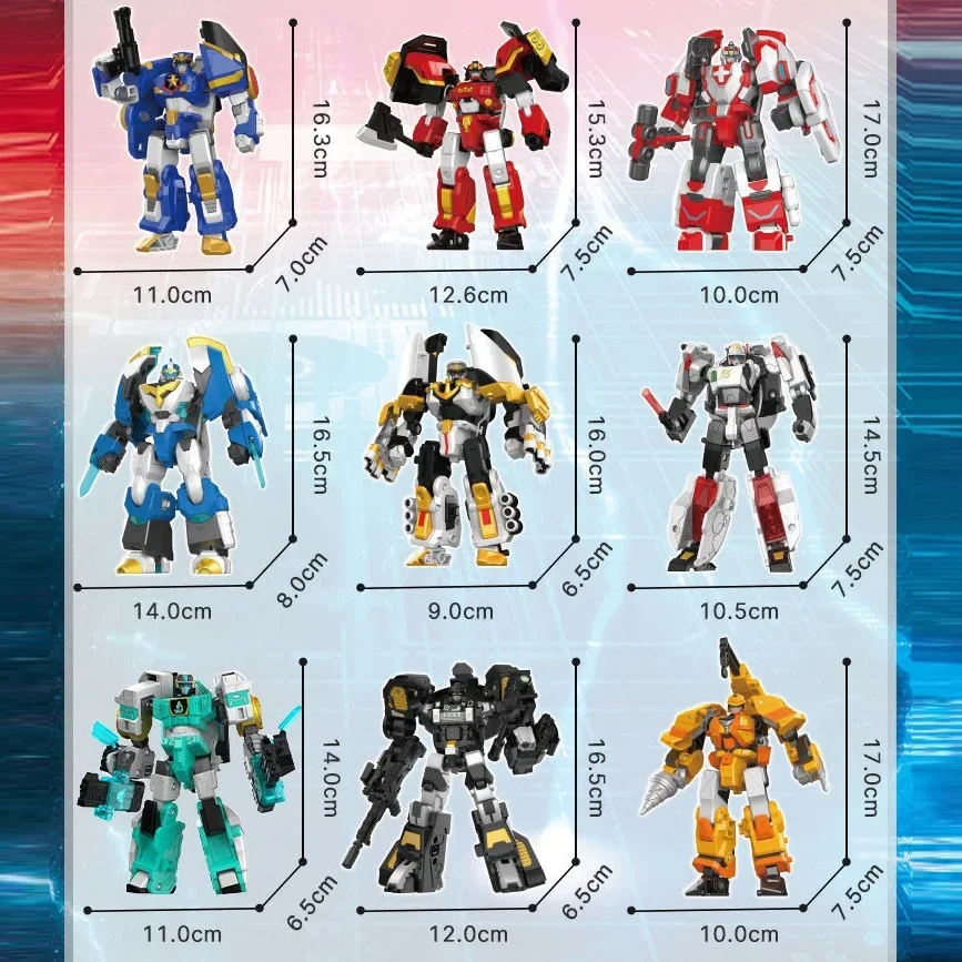 MiniForce Super Cops Scien JET Marine Cop Transformation Robot Head Badge Model Mini Force Deformationrmation Action Figure Toys