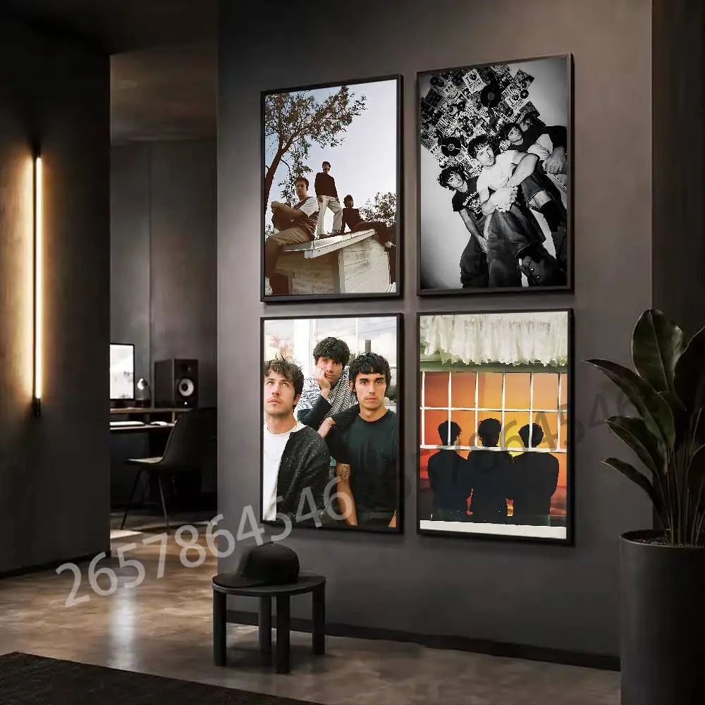 W-Wallows Band Poster Self-adhesive Art Waterproof Paper Sticker Coffee House Bar Room Wall Decor