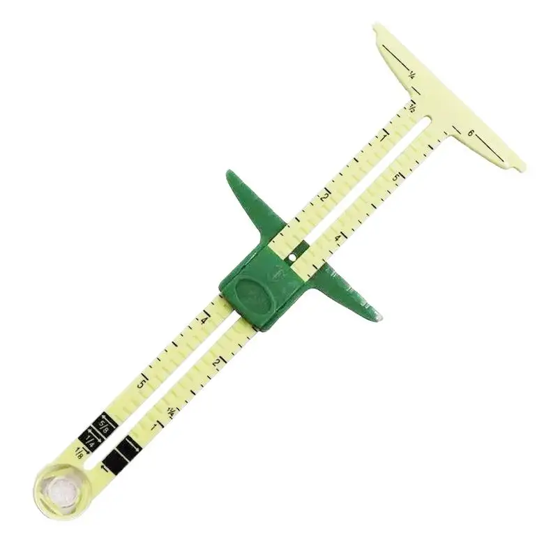 Sliding Gauge Sewing Ruler 5-in-1 T-Shaped Sliding Gauge Ruler Fabric Quilting Ruler Measuring Sewing Tool For Sewing Quilting