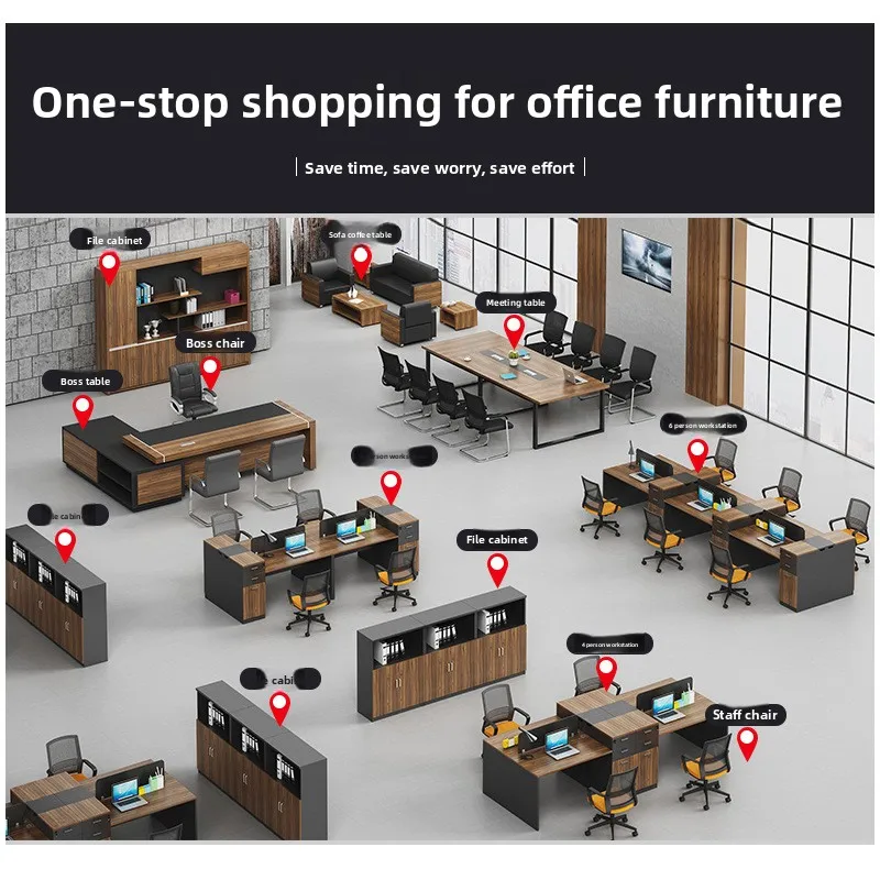 Picture 5: LMM financial table simple modern 2 people 4 people staff table office creative card space