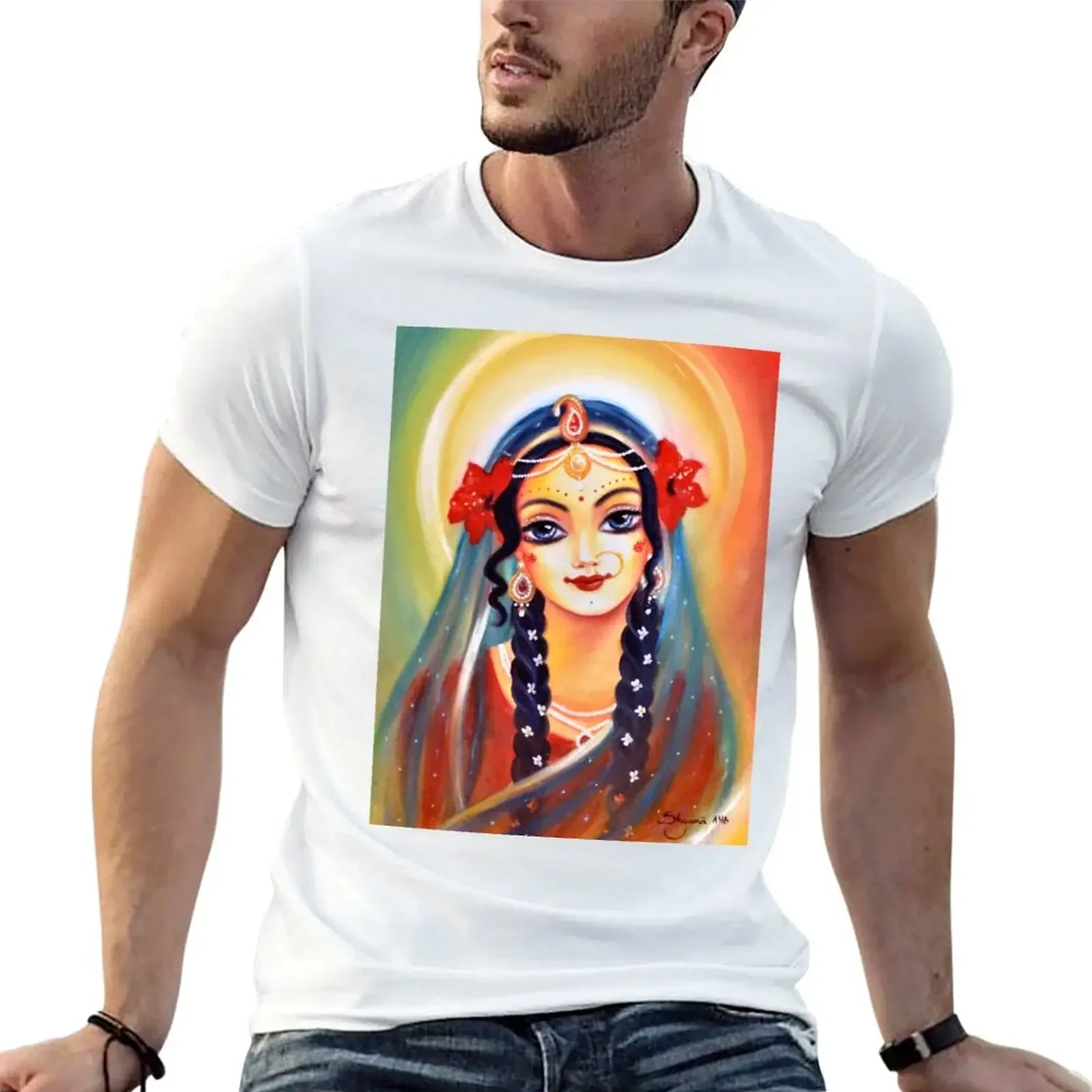 

Vrisabhanu lali T-Shirt baggy shirts cute tops man clothes korean fashion mens white t shirts