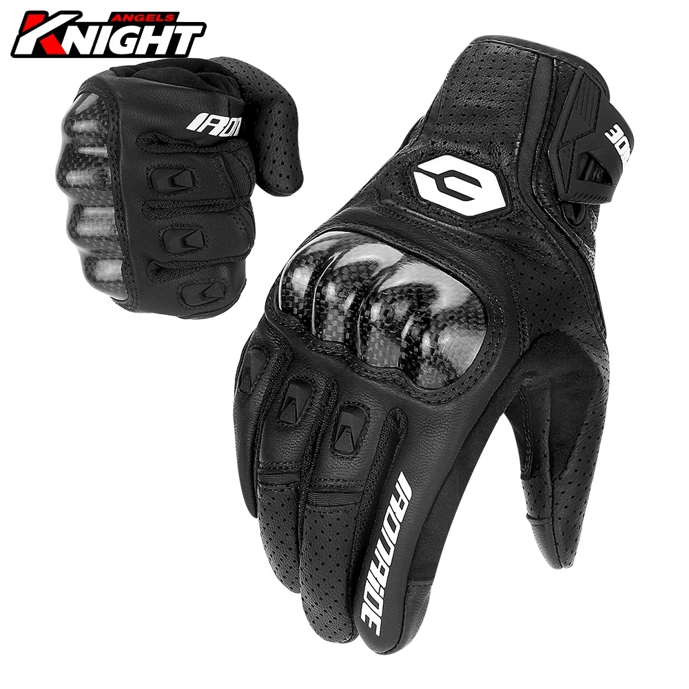 

Men Motorcycle Gloves Breathable Leather Touchscreen Seasons Moto Gloves Windproof Warm Riding Motorbike Motocross Gloves