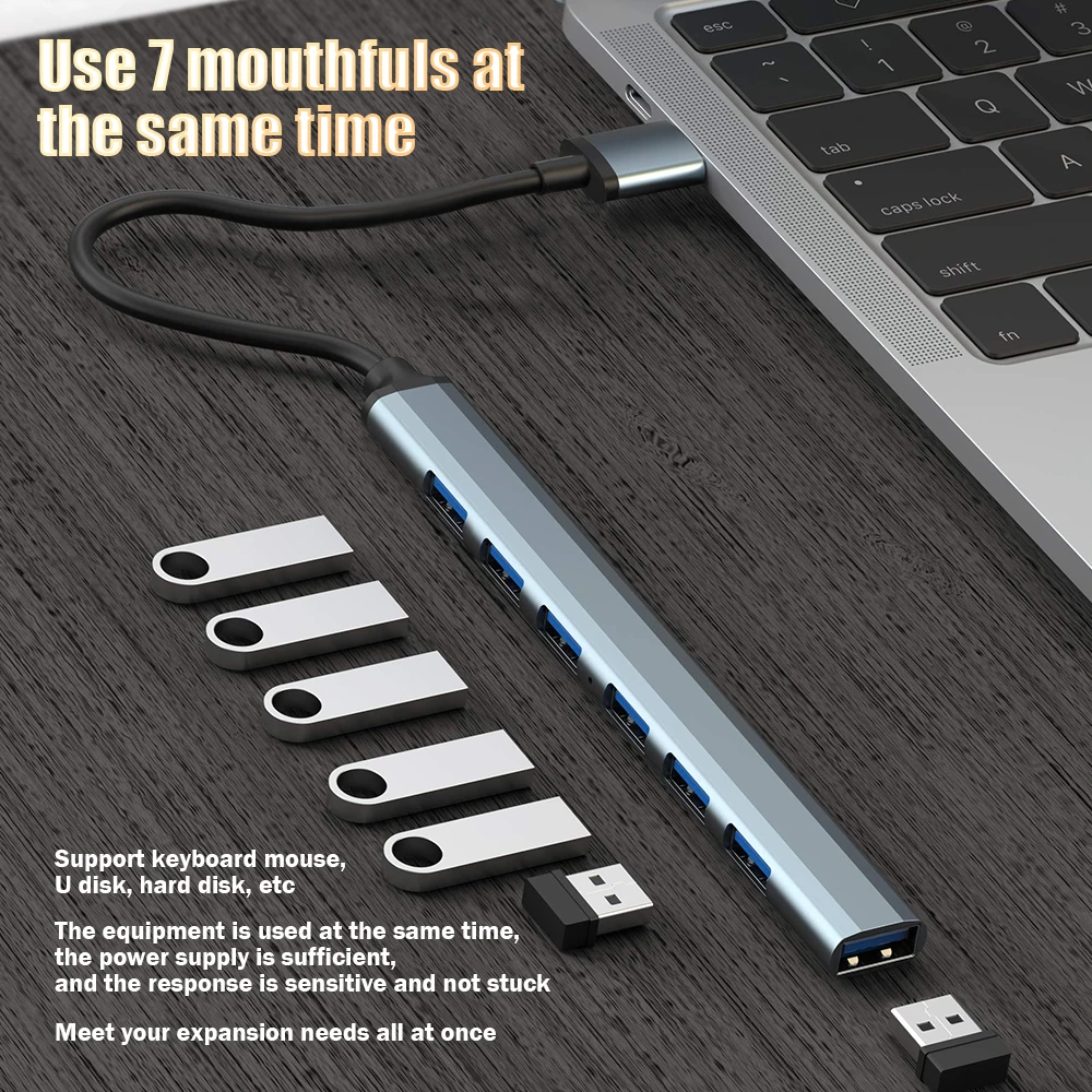 7 Port USB 3.0 Hub USB Hub Hig - Usb Hub 7 Port recension och pris