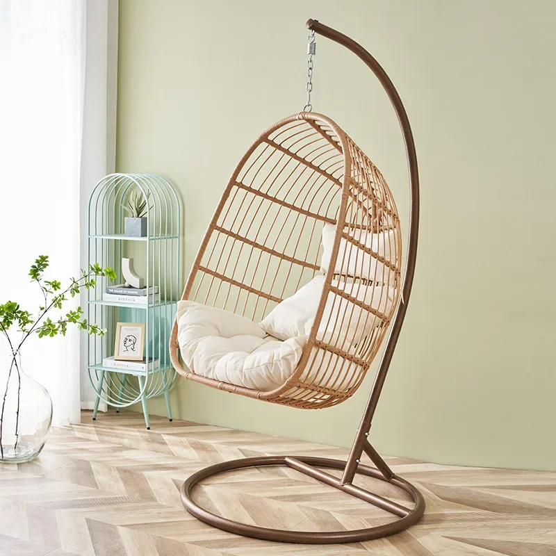 Indoor Swing Hanging Chair Cradle Rattan Hammock Balcony Rocking Lazy Hanging Internet celebrity Bird's Nest Hanging Basket
