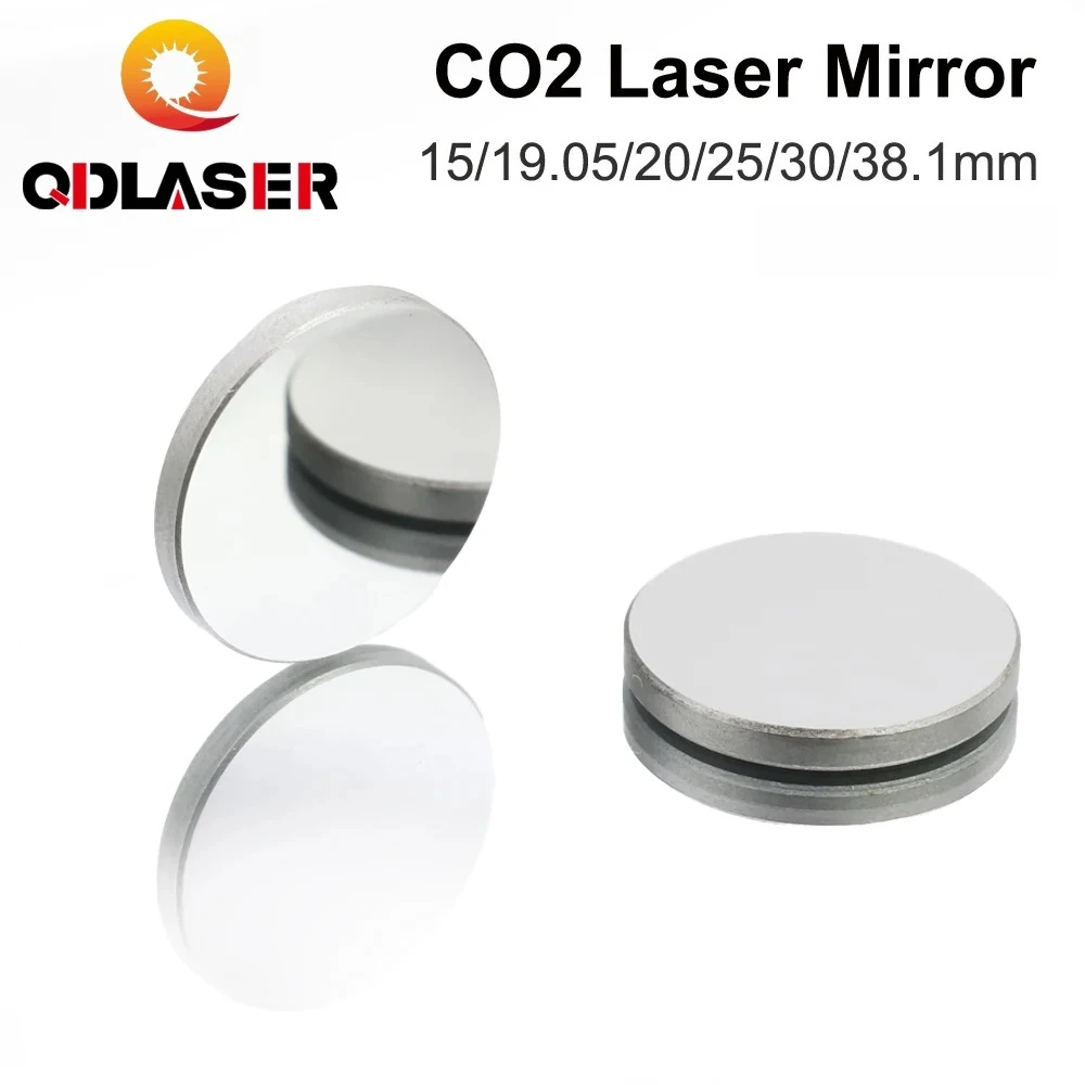 QDLASER CO2-лазерное зеркало, 3 шт., зеркало диаметром 15, 19,05 20, 25, 30, 38,1 мм, толщина 3 мм для гравировального станка с лазерной резьбой CO2