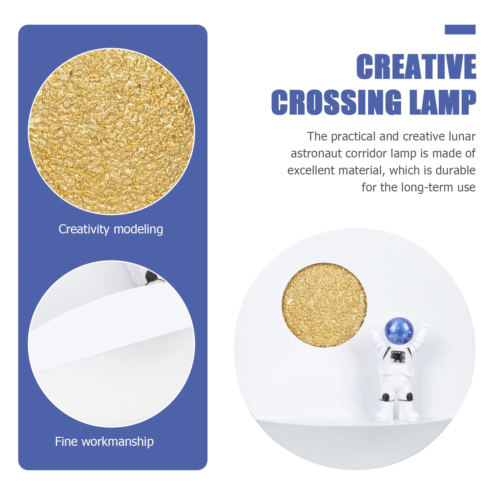 

Moon Spaceman Corridor Lamp Simple Warm Light For Home Hotel Bedroom Indoor Hallway Fixture Unique Bedside