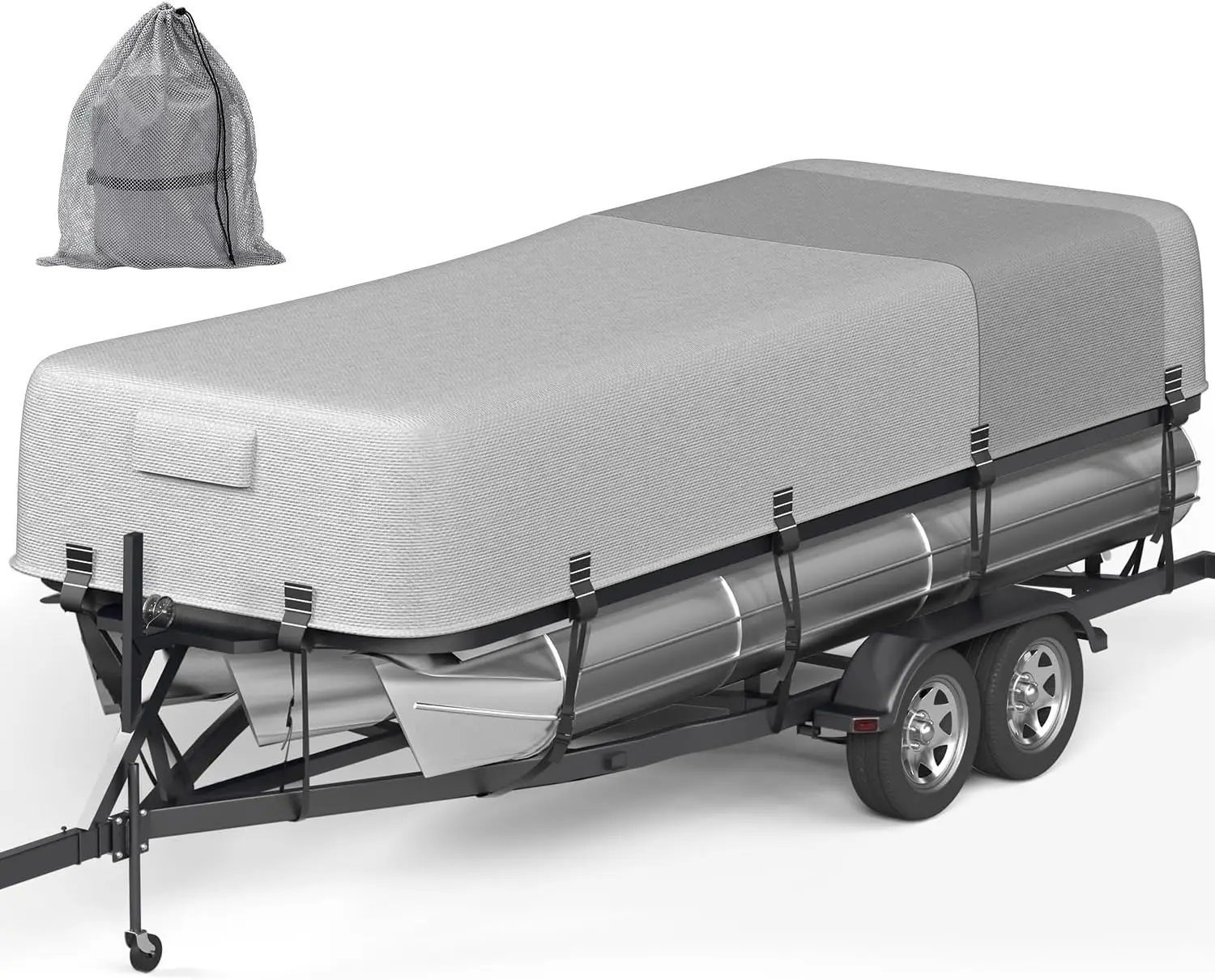 

Boat Cover 21-24 ft Waterproof 1600D+1200D Tear-Resistant Windproof with Storage Bag