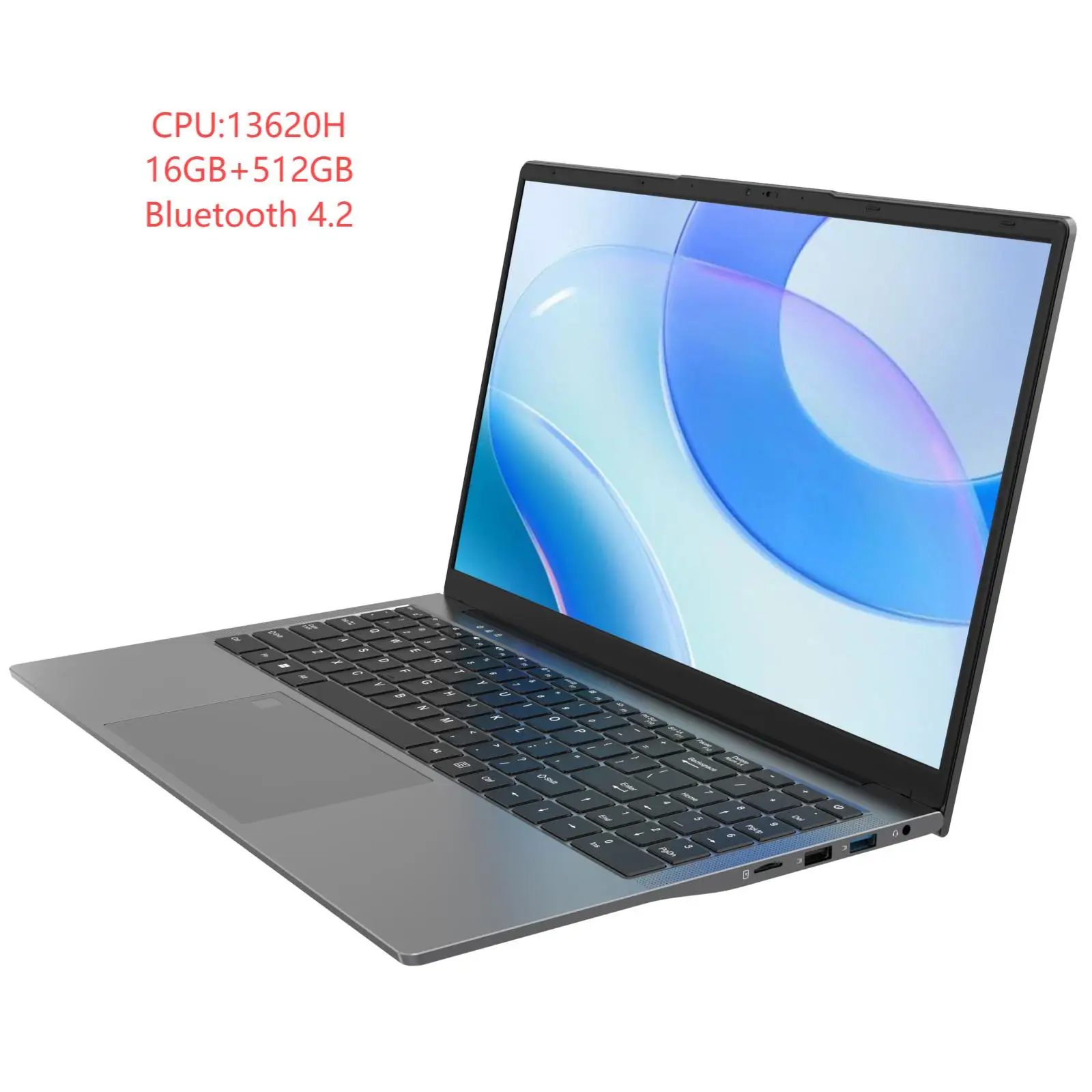 FW T160R、ラップトップ、16 インチ、解像度 1920 x 1200、5000 mah、13620H、16GB+512GB、Bluetooth 4.2、グレー