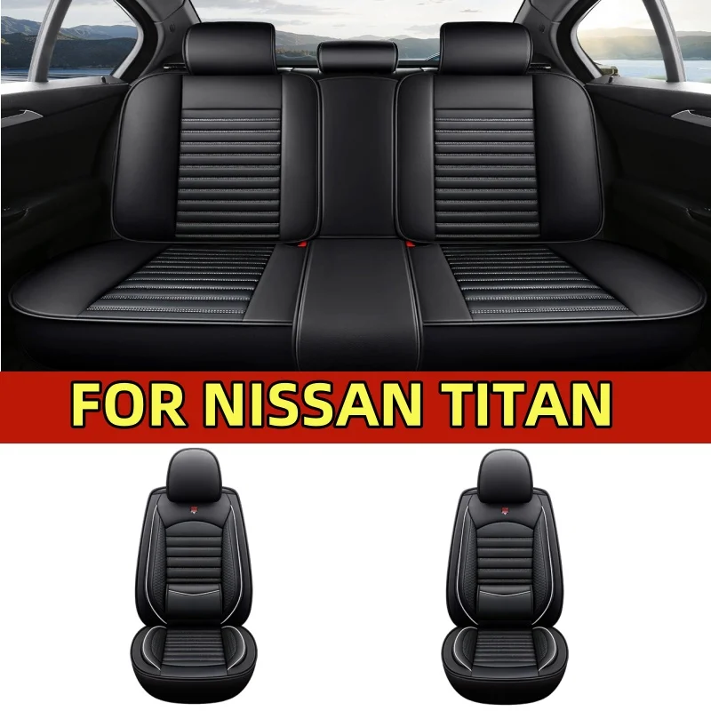 

Чехлы на автомобильные сиденья NISSAN TITAN, водонепроницаемая искусственная кожа, полное покрытие передних и задних чехлов на 5-местные сиденья, водонепроницаемые