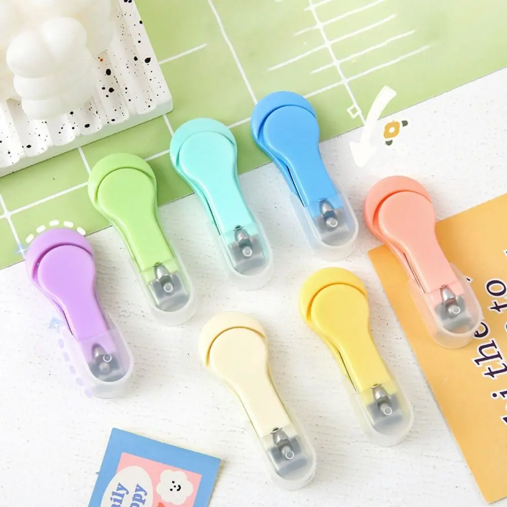 Wear-resistant Cute Nail Clippers Creative Anti-slip Nail Trimmer Macaron Color Spatter-proof Manicure Tool Nail Care