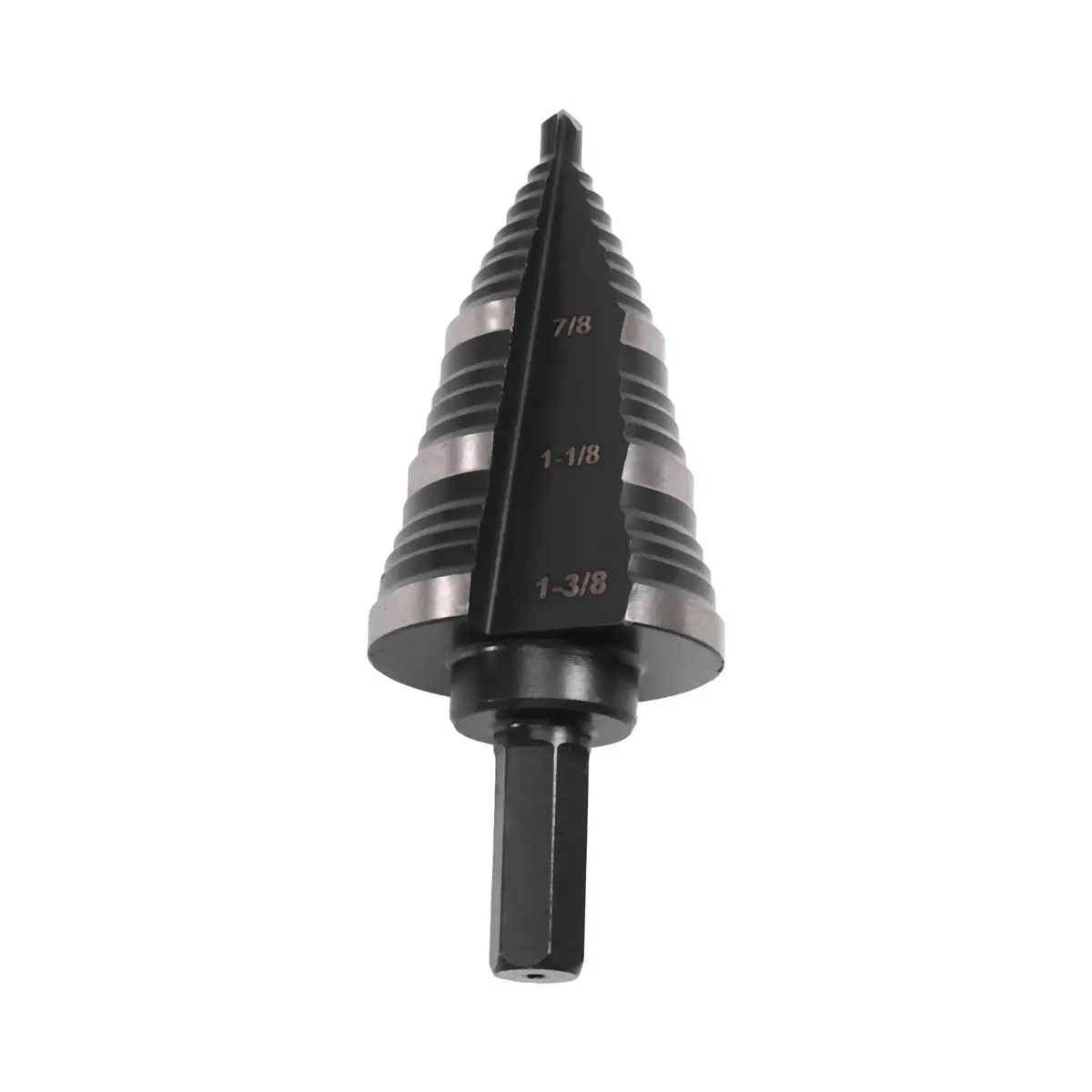 DT38 High-Speed Steel Inch Step Drill, 3/8