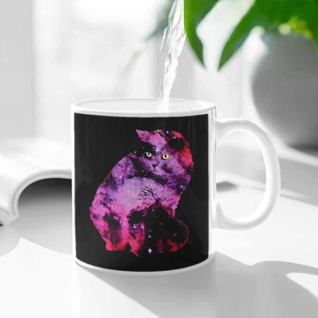 

Celestial Cat Ceramic Cup Coffee Oatmeal Breakfast Cup Creative Personality Mug