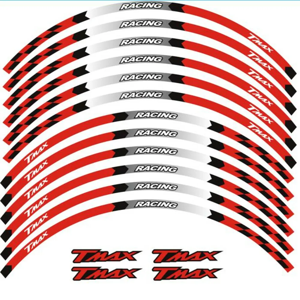 

17" Rim Stripes Wheel Tape Sticker Decal For YAMAHA T-MAX T MAX XP500 XP530 TMAX Motorcycle Stickers Decals