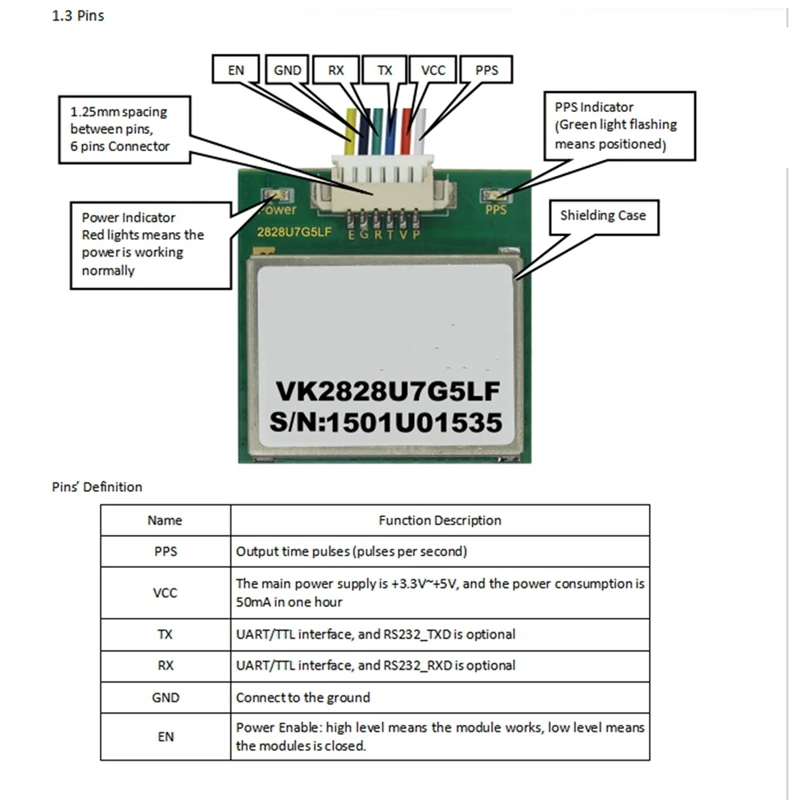 GPS Module With Antenna TTL 1-10Hz With FLASH Flight Control Model Aircraft (VK2828U7G5LF)