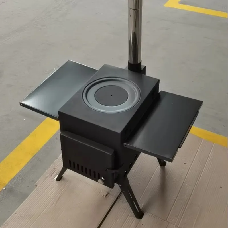 New Hot Indoor Wood Burning Stove Small Portable Wood Stoves Camping Tent