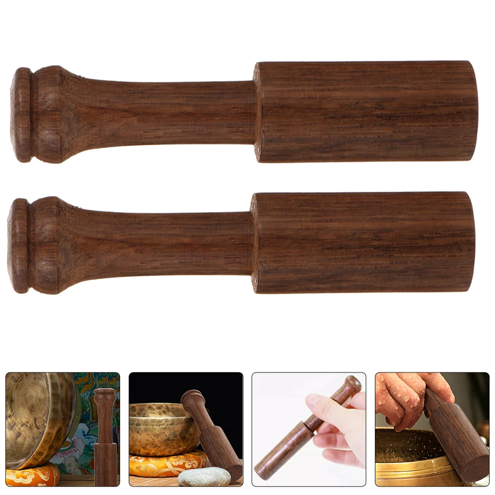 

2pcs Wooden Singing Stick Sound Bowl Rod for Meditation Tibetan Mallet Wood Sound Bowl Stick Temple Study