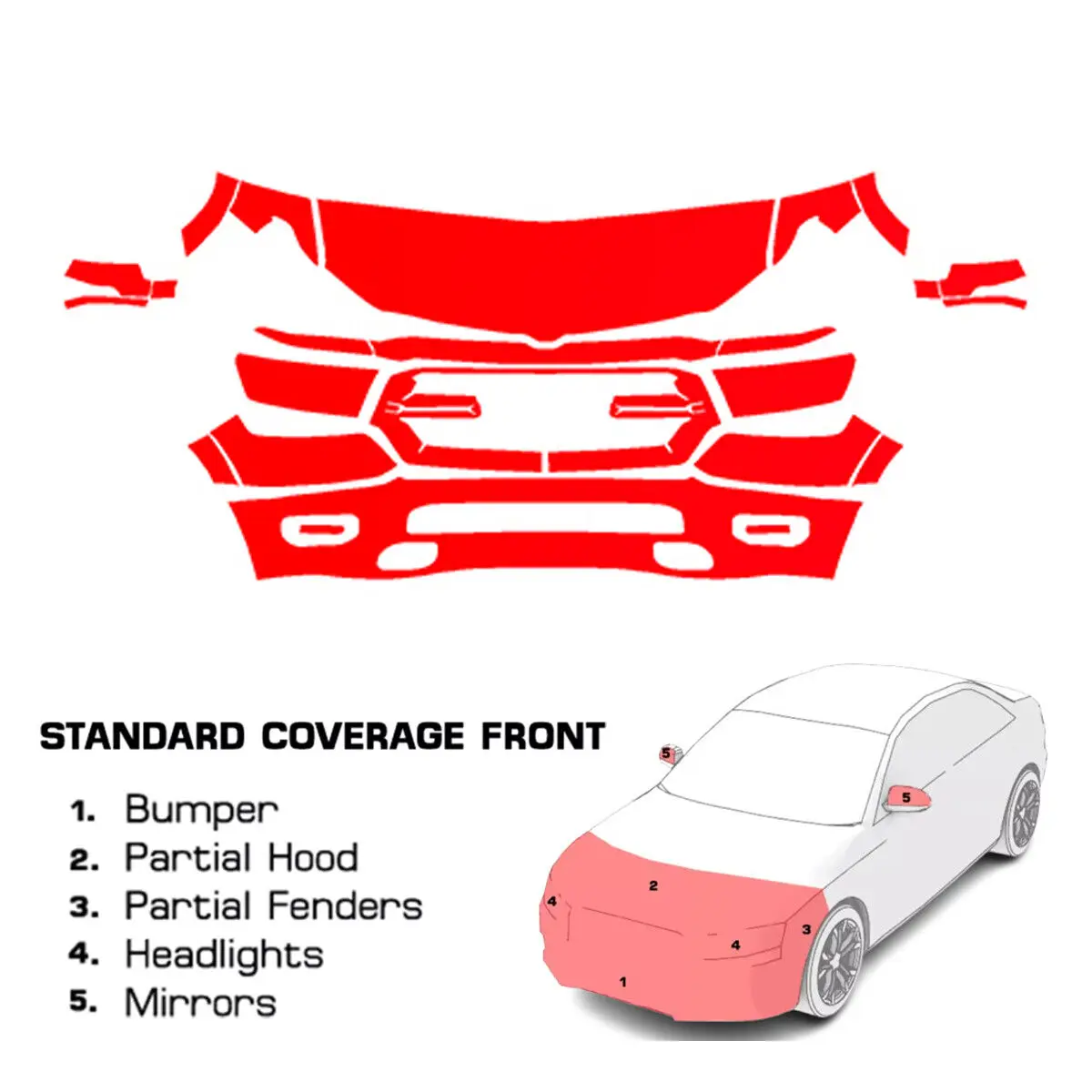 

For Dodge Ram 1500 2019-2024 PreCut Paint Protection Clear Bra PPF Kit