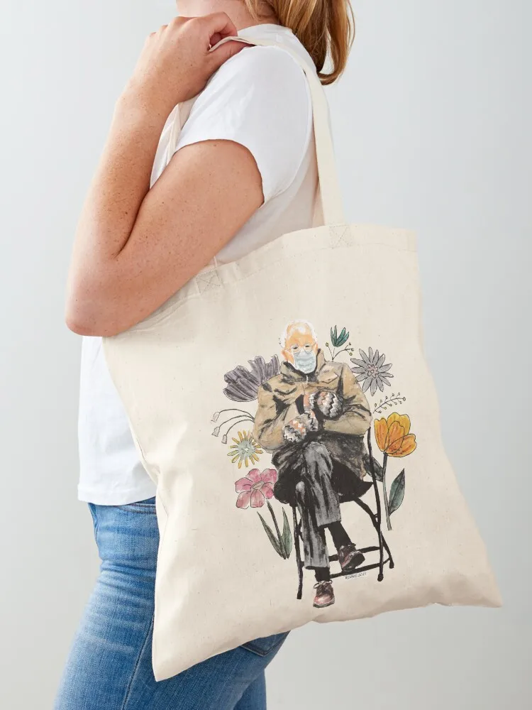 

Bernie in Bloom - no background Tote Bag tote bags men Reusable bags cute tote bag Gift bags